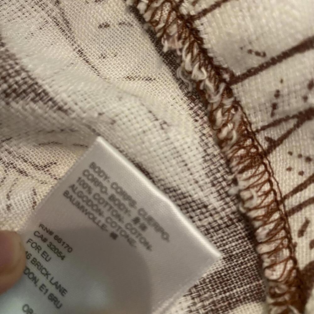 URBAN OUTFITTERS brown and cream leaf print mini skirt - Picture 5 of 8